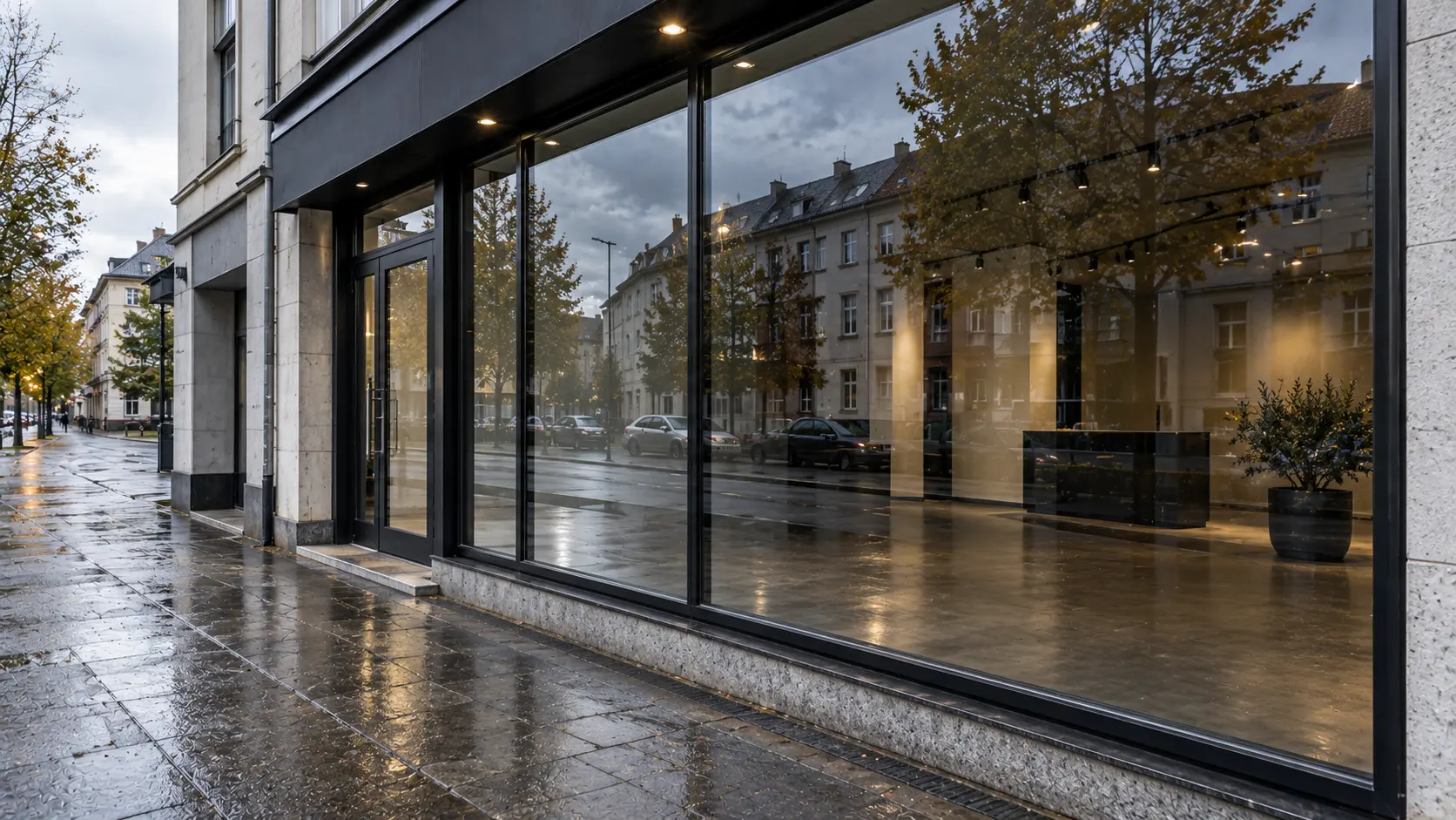 Säkerhetsfilm på butiksglas
